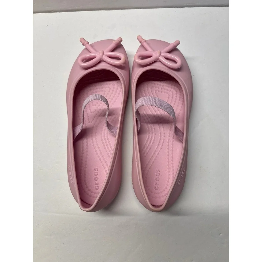 Crocs Pink Mary Jane's with Bows (Sz. C12)